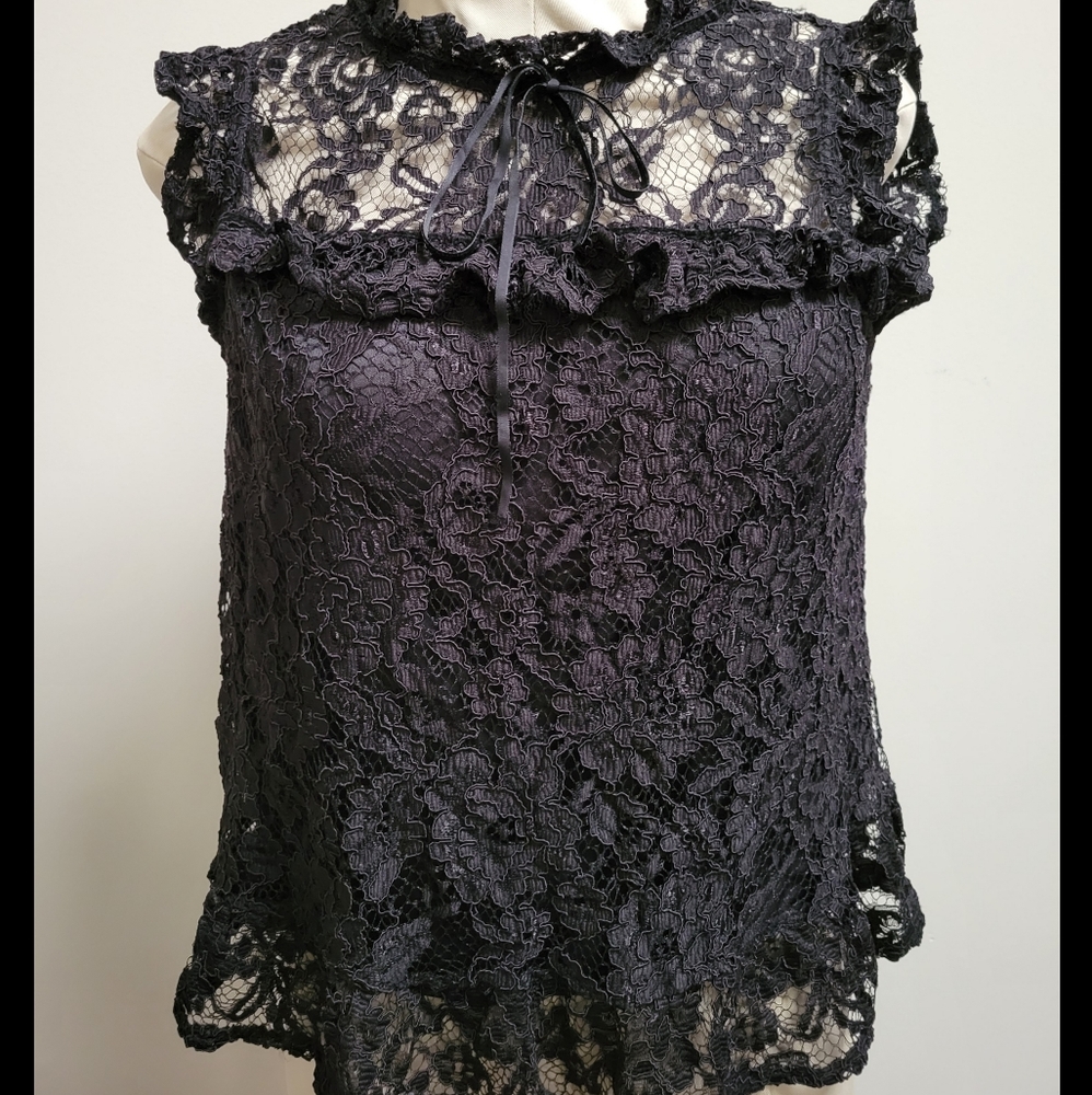 Black lace top